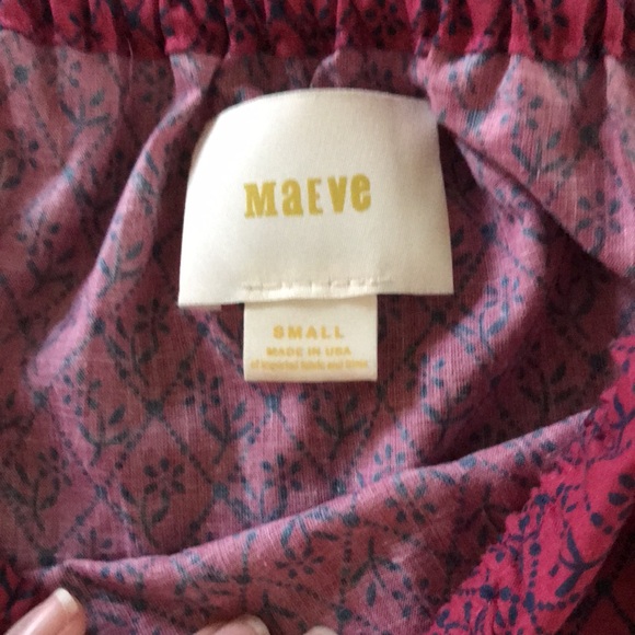Anthropologie-Maeve- Pink/blue floral pattern, off the shoulder-S - Picture 3 of 5